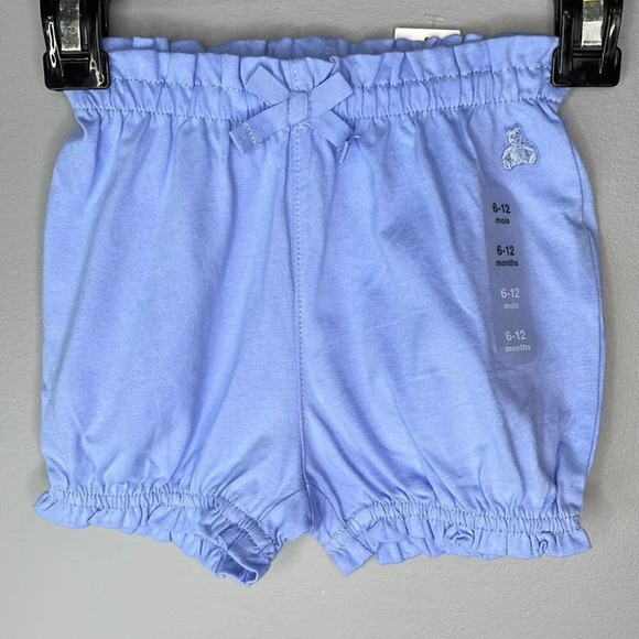 GAP NWT 6-12m Girls Bloomers Shorts Blue Bubble Elastic Waist/Leg Bear - Picture 7 of 7